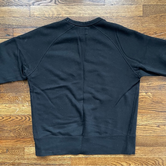 Todd Snyder Midweight French Terry Pocket Sweatshirt in Black - Picture 2 of 5